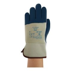 Ansell Handschuhe EN388 Kt. II Hycron 27-607 Gr.10 Baumwoll-Jersey m.3/4 Nitril blau, image 