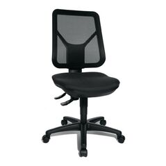 Topstar Bürodrehstuhl Sitzhöhe 430-510mm schwarz mit Lendenwirbelstütze ohne Armlehnen, image 