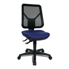 Topstar Bürodrehstuhl Sitzhöhe 430-510mm blau mit Lendenwirbelstütze ohne Armlehnen, image 