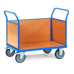 fetra Dreiwandwagen bis 600 kg, mit 3 Wänden aus Holz, TPE-Bereifung, image 