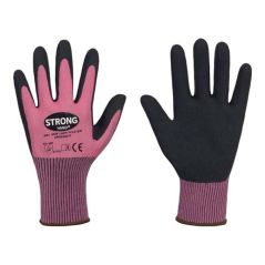 Handschuhe LADY FLEXTER Gr.8 pink/schwarz EN 420/EN 388 PSA II STRONGHAND, image 