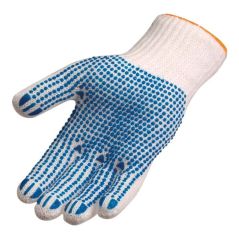 Asatex Strickhandschuhe Polyester/Baumwolle einseitig benoppt blau, image 
