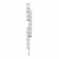 MUNK Günzburger Steigtechnik Mehrzügige Steigleitern mit Rückenschutz Steighöhe 15,12m Stahl verzinkt, image 
