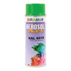 Buntlackspray AEROSOL Art gelbgrün glänzend RAL 6018 400 ml Spraydose, image 