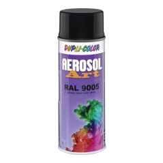 Buntlackspray AEROSOL Art tiefschwarz glänzend RAL 9005 400 ml Spraydose, image 