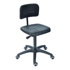 STIER Arbeitsstuhl mit Rollen Sitzhöhe 470-660 mm PU-Sitz, image 