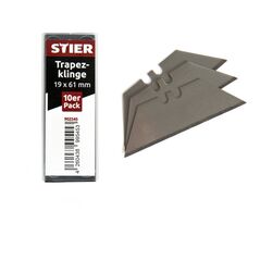 STIER Trapezklinge für Klappmesser 19 x 61 mm, 10er Pack, image 