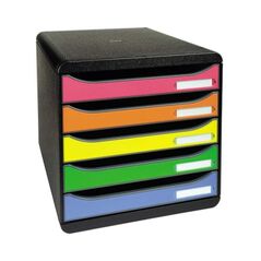 Exacompta Schubladenbox BIG-BOX PLUS 309798D 5Schübe farbig, image 