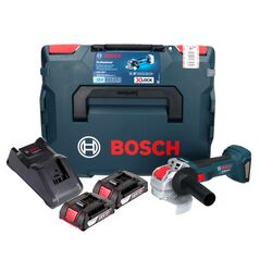 Bosch GWX 18V-7 Professional Akku Winkelschleifer 18 V 125 mm Brushless X-LOCK + 2x Akku 2,0 Ah + Ladegerät + L-Boxx, image 