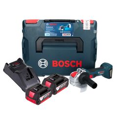 Bosch GWX 18V-7 Professional Akku Winkelschleifer 18 V 125 mm Brushless X-LOCK + 2x Akku 5,0 Ah + Ladegerät + L-Boxx, image 