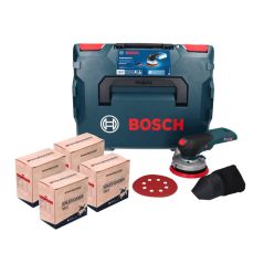 Bosch GEX 18V-125 Professional Akku Exzenterschleifer 18 V 125 mm Brushless + 4x Toolbrothers TURTLE Schleifset + L-BOXX - ohne Akku, ohne Ladegerät, image 