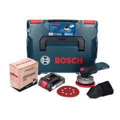Bosch GEX 18V-125 Professional Akku Exzenterschleifer 18 V 125 mm Brushless + 1x Akku 2,0 Ah + 1x Toolbrothers TURTLE Schleifset + L-BOXX - ohne Ladegerät, image 