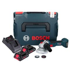 Bosch GWS 18V-10 Professional Akku Winkelschleifer 18 V 125 mm Brushless + 2x ProCORE Akku 4,0 Ah + Ladegerät + L-Boxx, image 