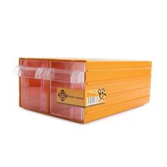 FORTE Tools K-56 Aufbewahrungsbox in 21.2x30.2x12.6 cm, Schubladenbox, Transparent, Kunststoff, mit 2 Schubladen, mit Schienensystem kombinierbar ( 000051144852 ), image 