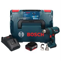 Bosch GHG 18V-50 Professional Akku-Heissluftgebläse 18V 0,175m³/min + 1x Akku 5,0Ah + Ladegerät + Koffer, image 