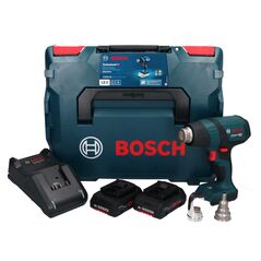 Bosch GHG 18V-50 Professional Akku-Heissluftgebläse 18V 0,175m³/min + 2x Akku 4,0Ah + Ladegerät + Koffer, image 