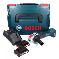 Bosch GWX 18V-10 Professional Akku Winkelschleifer 18 V 125 mm X-LOCK Brushless + 2x Akku 2,0 Ah + Ladegerät + L-Boxx, image 