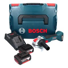 Bosch GWX 18V-10 Professional Akku Winkelschleifer 18 V 125 mm  X-LOCK Brushless + 2x Akku 5,0 Ah + Ladegerät + L-Boxx, image 