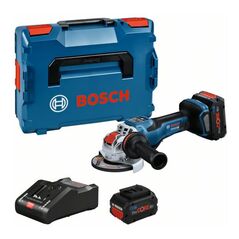 Bosch GWX 18V-15 PSC Professional Akku-Winkelschleifer 18V Brushless 125mm X-LOCK + 2x Akku 8,0Ah + Ladegerät + Koffer, image 