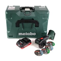 Metabo CC 18 LTX Akku Winkelschleifer 18 V 76 mm Brushless + 1x Akku 4,0Ah + MetaLoc - ohne Ladegerät, image 