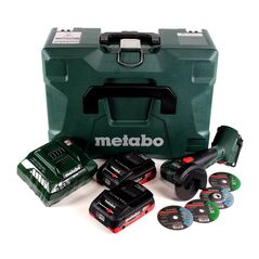Metabo CC 18 LTX Akku Winkelschleifer 18 V 76 mm Brushless + 2x Akku 4,0Ah + Ladegerät + MetaLoc, image 