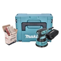Makita BO 5031 J Exzenterschleifer Schleifmaschine 300 Watt 125 mm + Toolbrothers TURTLE Schleifset + Makpac, image 
