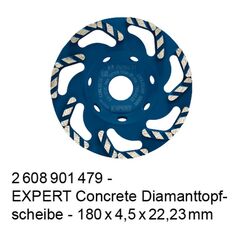Bosch EXPERT Concrete Topfscheibe, 180 x 22,23 x 4,5 mm. Für Betonschleifer, image 