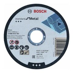 Bosch Trennscheibe gerade, Standard for Metal 115 mm, 22.23 mm., image 