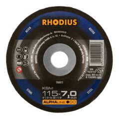 Rhodius Schruppscheibe KSM D.115x7,0mm gekr. 22,23mm, image 