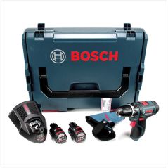 Bosch GSR 12V-15 Professional Akku Bohrschrauber in L-Boxx mit 2x GBA 2,0 Ah Akku + GAL 1230 Ladegerät ( 0601868109 ), image 