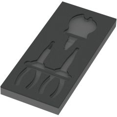 Wera 9881 Schaumstoffeinlage KNIPEX Zangen Set 2 ohne Werkzeug 172 x 30 x 392 mm (05137381001), image 