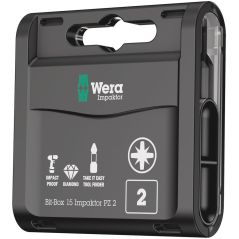 Wera Bit-Box 15 Impaktor PZ PZ 2 x 25 mm 15-teilig (05057763001), image 