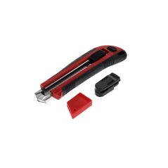 GEDORE red Cuttermesser mit 5 Ersatzklingen, 25 mm breit, Abbrechklingen, Gürtelclip, einhand, 175 mm lang, R93200025, image 