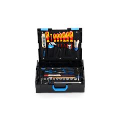 GEDORE Werkzeugkoffer L-BOXX 136, Set 58-teilig, gefüllt, Werkzeug für Hand- und Heimwerker, im Kunststoffkoffer, 1100-01, image 