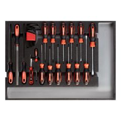 GEDORE red Werkzeugsatz Schraubendreher + Feilen CT-Modul 26-teilig, R22350002, image 