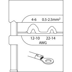 GEDORE Modul-Einsatz für unisolierte Kabelschuhe 0,5-2,5/4-6, 8140-05, image 