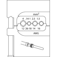 GEDORE Modul-Einsatz für schwere Steckverbinder 0,14-4mm, 8140-18, image 