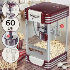 Jago - Popcornmaschine Retro - 60L/h, 200g/10min, Edelstahl Topf, für salziges Popcorn - 50er Jahre Look, Profi Popcorn Maker, Zubereiter, Automat, image 
