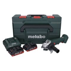 Metabo W 18 L 9-125 Akku Winkelschleifer 18 V 125 mm + 2x Akku 4,0 Ah + Ladegerät + metaBOX, image 