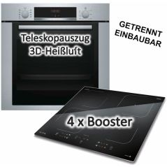 Bosch - herdset Einbaubackofen mit caso Induktionskochfeld - autark, 60 cm, Teleskopauszug, 3D Heißluft, image 