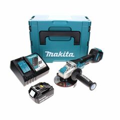 Makita DGA519RT1J Akku-Winkelschleifer 18V Brushless 125mm M14 + 1x Akku 5Ah + Ladegerät + Koffer, image 