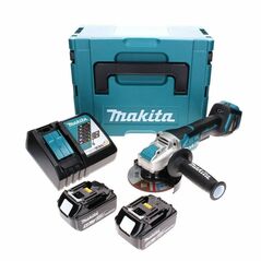 Makita DGA519RTJ Akku-Winkelschleifer 18V Brushless 125mm M14 + 2x Akku 5Ah + Ladegerät + Koffer, image 