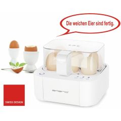 Eierkocher EB-115560.12, 6 Eier, 400 Watt, Sprachausgabe, weiß - Emerio, image 