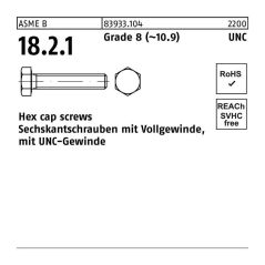 Reyher - Sechskantschraube 7/16 x 1 r 83933 m.UNC-Gewinde vg Grade 8 (~10.9), image 
