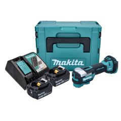 Makita DTM 52 RMJ Akku Multifunktionswerkzeug 18 V Starlock Max Brushless + 2x Akku 4,0 Ah + Ladegerät + Makpac, image 