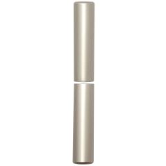 Zierhülse aus Aluminium | Aufsteckhülse vernickelt matt für Einbohrbänder | Band ø 15mm, Bandhöhe 92mm, oben + unten, image 