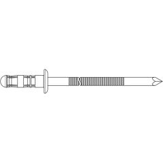 Gesipa - Blindniete PolyBulb 250 StŸck Alu Edelstahl A2 4,8x16 mm Flachrundkopf, image 