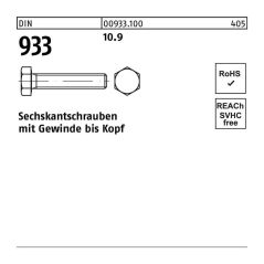 Reyher - Sechskantschraube m 12 x 60 din 933 vg 44449, image 
