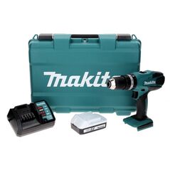 Makita HP457DWX4 Akku-Schlagbohrschrauber 18V 42Nm + 1x Akku 1,5Ah + Ladegerät + Koffer, image 