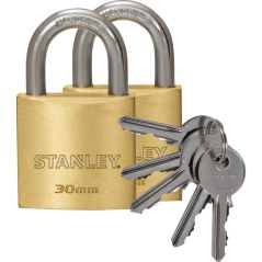 Stanley 81102 371 402 Vorhängeschloss 30 mm gleichschließend Schlüsselschloss, image 